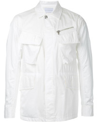 weiße Shirtjacke