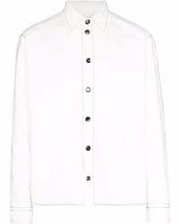 weiße Shirtjacke von Bottega Veneta