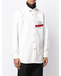 weiße Shirtjacke von Raf Simons