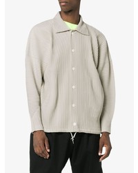 weiße Shirtjacke von Homme Plissé Issey Miyake