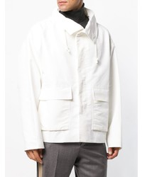 weiße Shirtjacke von Jil Sander