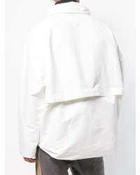weiße Shirtjacke von Jil Sander