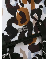 weiße Shopper Tasche aus Leder mit Leopardenmuster von Sonia Rykiel