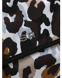 weiße Shopper Tasche aus Leder mit Leopardenmuster von Sonia Rykiel