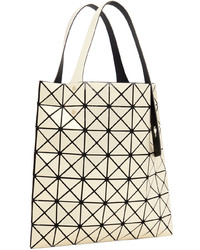 weiße Shopper Tasche aus Leder von Bao Bao Issey Miyake