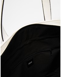 weiße Shopper Tasche aus Leder von Asos