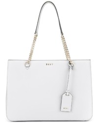 weiße Shopper Tasche aus Leder von DKNY