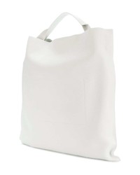 weiße Shopper Tasche aus Leder von Jil Sander