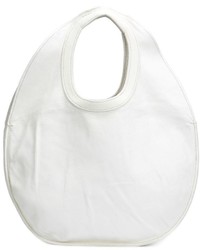 weiße Shopper Tasche aus Leder von Guidi
