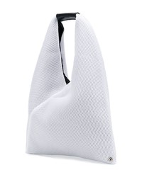 weiße Shopper Tasche aus Leder von MM6 MAISON MARGIELA