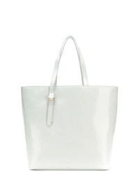weiße Shopper Tasche aus Leder von Jil Sander Navy