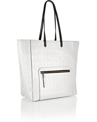 weiße Shopper Tasche aus Leder von Karl Lagerfeld