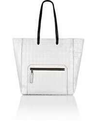 weiße Shopper Tasche aus Leder von Karl Lagerfeld