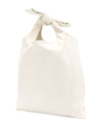 weiße Shopper Tasche aus Leder von Jil Sander