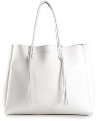 weiße Shopper Tasche aus Leder von Lanvin