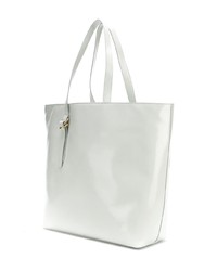 weiße Shopper Tasche aus Leder von Jil Sander Navy