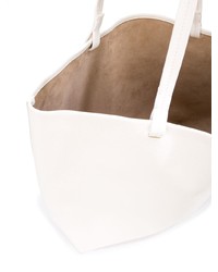 weiße Shopper Tasche aus Leder von The Row