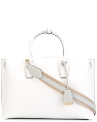 weiße Shopper Tasche aus Leder von MCM