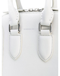 weiße Shopper Tasche aus Leder von Alexander McQueen
