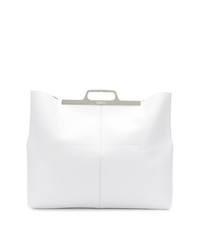 weiße Shopper Tasche aus Leder von MM6 MAISON MARGIELA