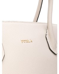 weiße Shopper Tasche aus Leder von Furla