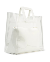 weiße Shopper Tasche aus Leder von Staud