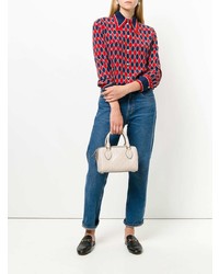 weiße Shopper Tasche aus Leder von Gucci