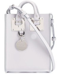 weiße Shopper Tasche aus Leder von Sophie Hulme