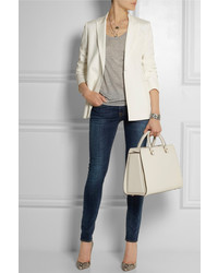weiße Shopper Tasche aus Leder von Victoria Beckham