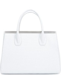 weiße Shopper Tasche aus Leder von Thomas Wylde