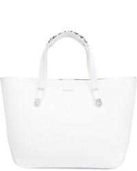 weiße Shopper Tasche aus Leder von Thomas Wylde