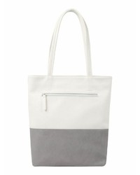 weiße Shopper Tasche aus Leder von Tom Tailor Denim