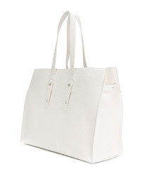 weiße Shopper Tasche aus Leder von Orciani