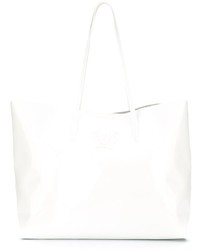 weiße Shopper Tasche aus Leder von Versace
