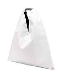 weiße Shopper Tasche aus Segeltuch von MM6 MAISON MARGIELA