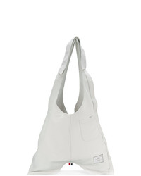weiße Shopper Tasche aus Segeltuch von Thom Browne