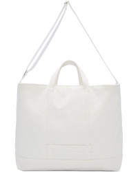 weiße Shopper Tasche aus Segeltuch von Off-White