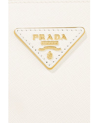 weiße Shopper Tasche mit Reliefmuster von Prada