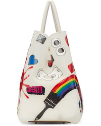 weiße Shopper Tasche von Anya Hindmarch