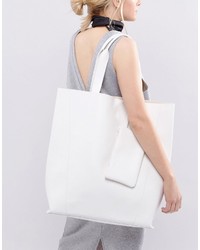 weiße Shopper Tasche von Asos