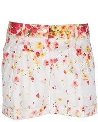 weiße Shorts mit Blumenmuster von Blugirl