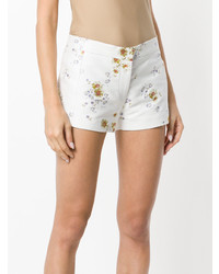 weiße Shorts mit Blumenmuster von Giambattista Valli