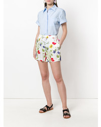 weiße Shorts mit Blumenmuster von Blugirl