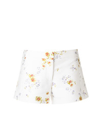 weiße Shorts mit Blumenmuster von Giambattista Valli