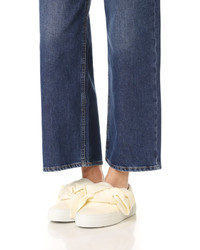 weiße Slip-On Sneakers aus Jeans von Joshua Sanders