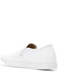 weiße Slip-On Sneakers aus Leder von Cerruti