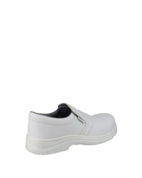 weiße Slip-On Sneakers aus Leder von Amblers Safety