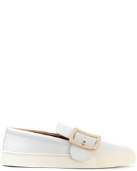 weiße Slip-On Sneakers aus Leder von Bally