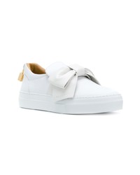 weiße Slip-On Sneakers aus Leder von Buscemi