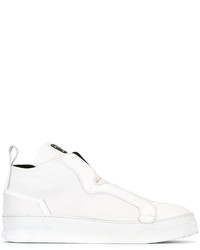 weiße Slip-On Sneakers aus Leder von Bruno Bordese
